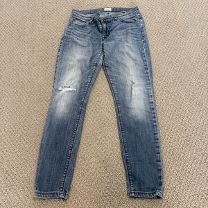 Hudson Jeans Blue Skinny Denim with Distressed Style